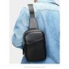 Genuine Leather Men's Chest Top Layer Cowhide Shoulder Crossbody Bag Men's Stylish Casual Sports Leather Small Body Bag