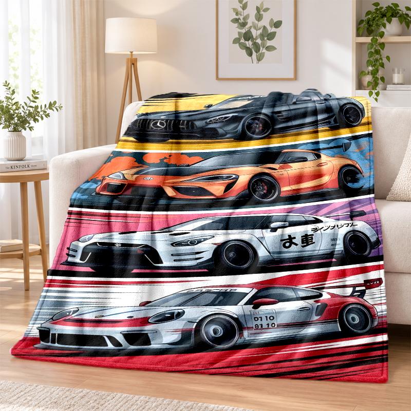 Fast And Furious Flannel Throw Blanket Soft Warm Cozy For Sofa Bed Indoor Home Bedroom Use