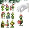 Cartoon Acrylic Green Pendant Holiday Tree Pendant Car Accessory Pendant Indoor And Outdoor Decoration