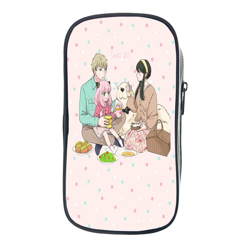 Семейный портативный пенал Spy X с героями мультфильмов Anya Forger, детская канцелярская сумка, большая вместительная сумка для хранения, школьная сумка-карандаш