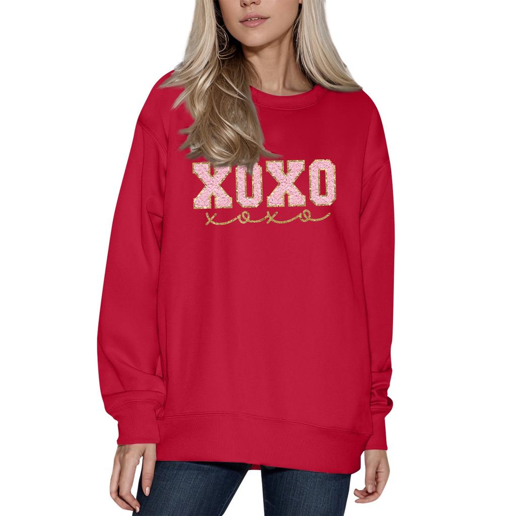 Женский модный принтованный свитер с длинным рукавом и круглым вырезом