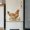Chicken Wall Sticker Art Decor Roosters Hens Wear Resistant Window PVC Wallpaper for