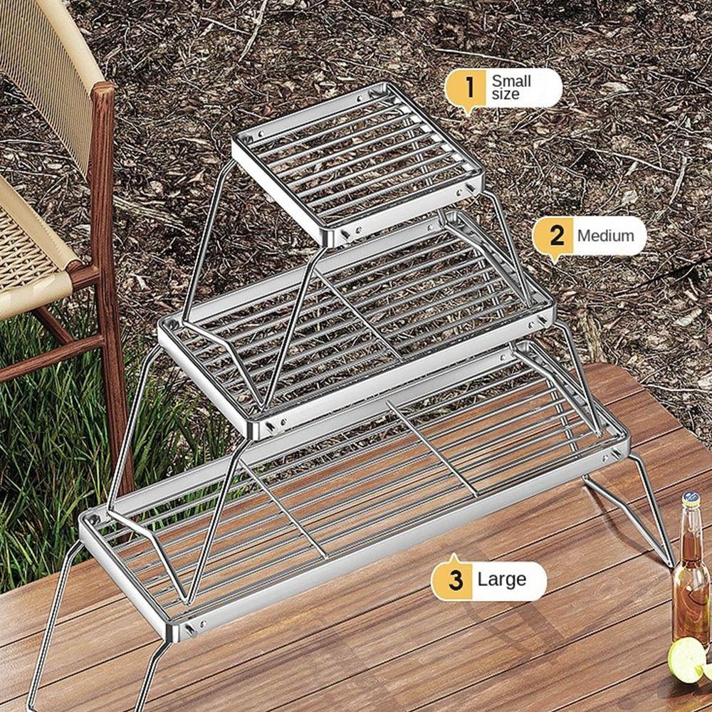 Устойчивая к коррозии складная подставка для гриля для кемпинга из нержавеющей стали, подставка для горелки для гриля, для улицы