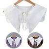 DIY Fake Collar Cotton Lapel Half Shirt Neck Scarf Ladies Cape  Women Girls