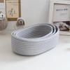 Cotton Rope Storage Basket Storage Box Desktop Hand-Woven Storage Basket Oval