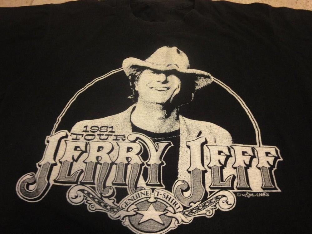 Винтажная футболка 1981 года Jerry Jeff Walker Country Music Черная Унисекс S-234XL Унисекс Футболка