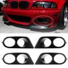2X Car Front Bumper Grill Fog Light Cover Grille Trim Honeycomb Mesh For BMW E46 M3 2001 2002 2003 2004 2005 2006 Accessories