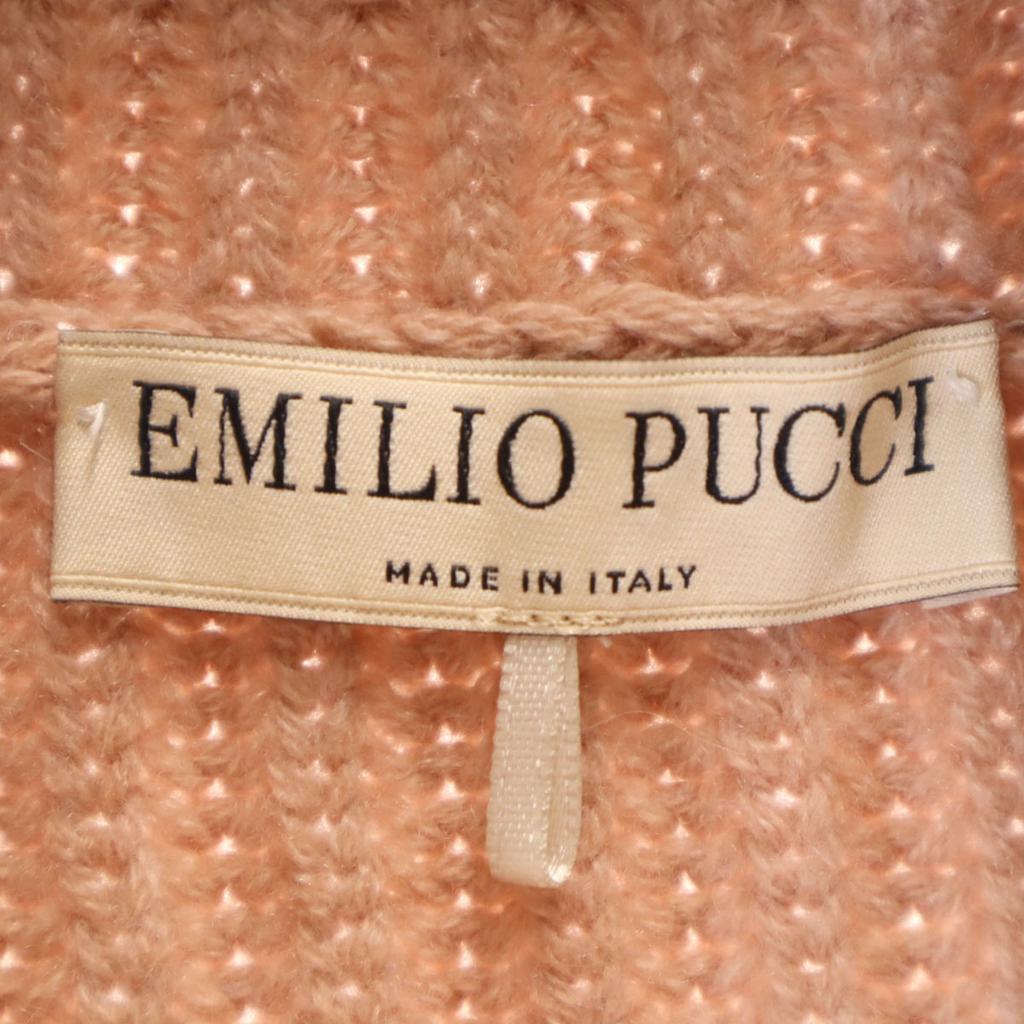 Косметика Emilio Pucci Сделано в Италии 100% кашемир С длинным рукавом Короткий свитер с высоким воротником Женский Б/у