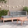 VidaXL Garden Sofa with Cushions and Footrest 3-Seater 838175