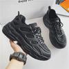 2025 Black Fashion Young Men's Dad Shoes Autumn and Winter Platform Trend Outdoor Sports Shoes Casual Men's Shoes