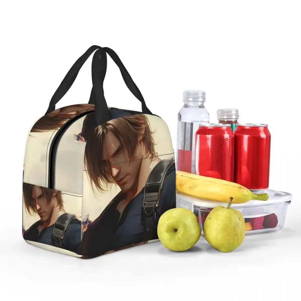 Resident Evils Leon Kennedy Game Insulated Lunch Bag for Women Children Portable Food Boxes Thermal Lunch Box Tote