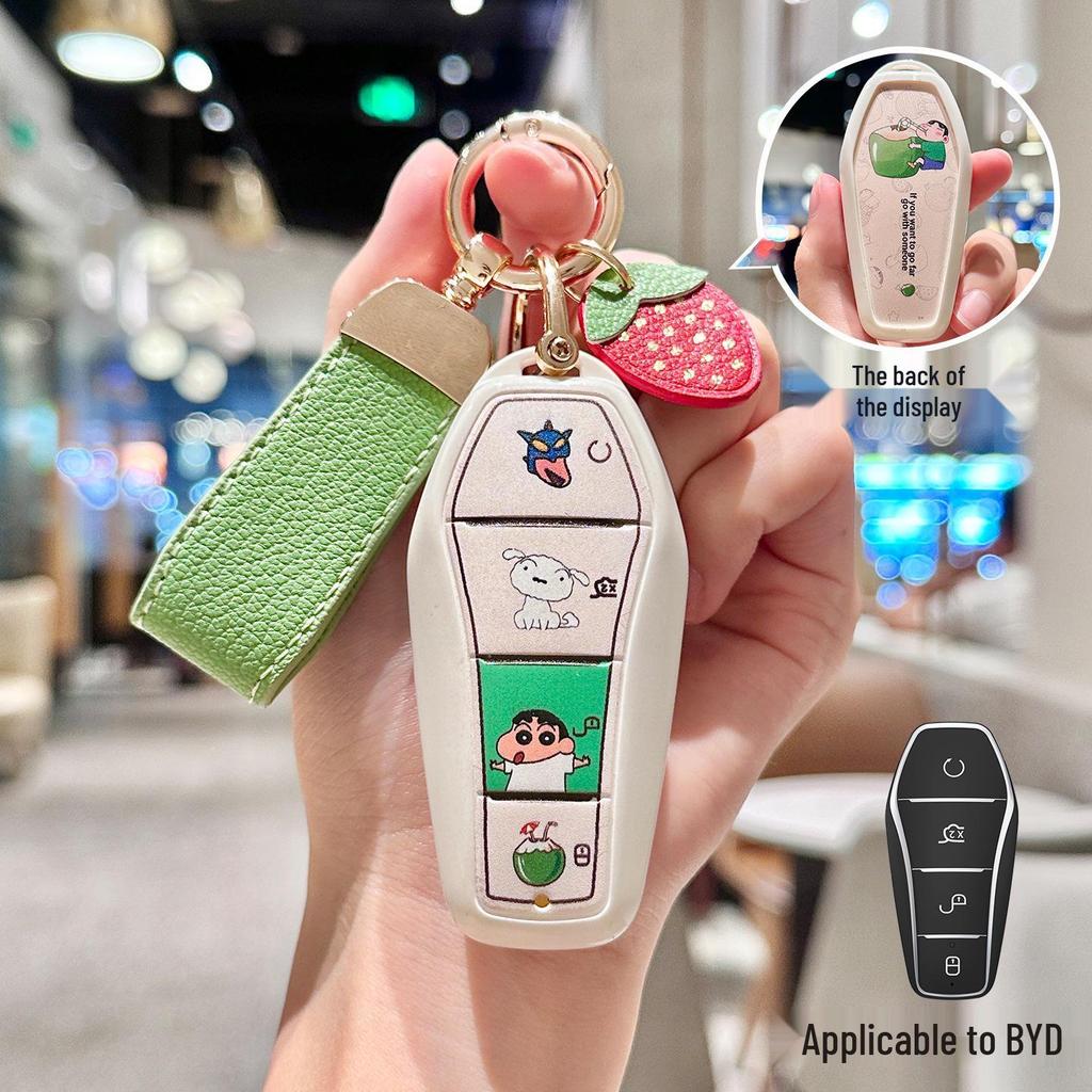 Совместимо с BYD Qin, Han, Song Plus, Dolphin, EV, Yuan Pro, Tang: Мультяшная ракушка-пряжка DMMI.