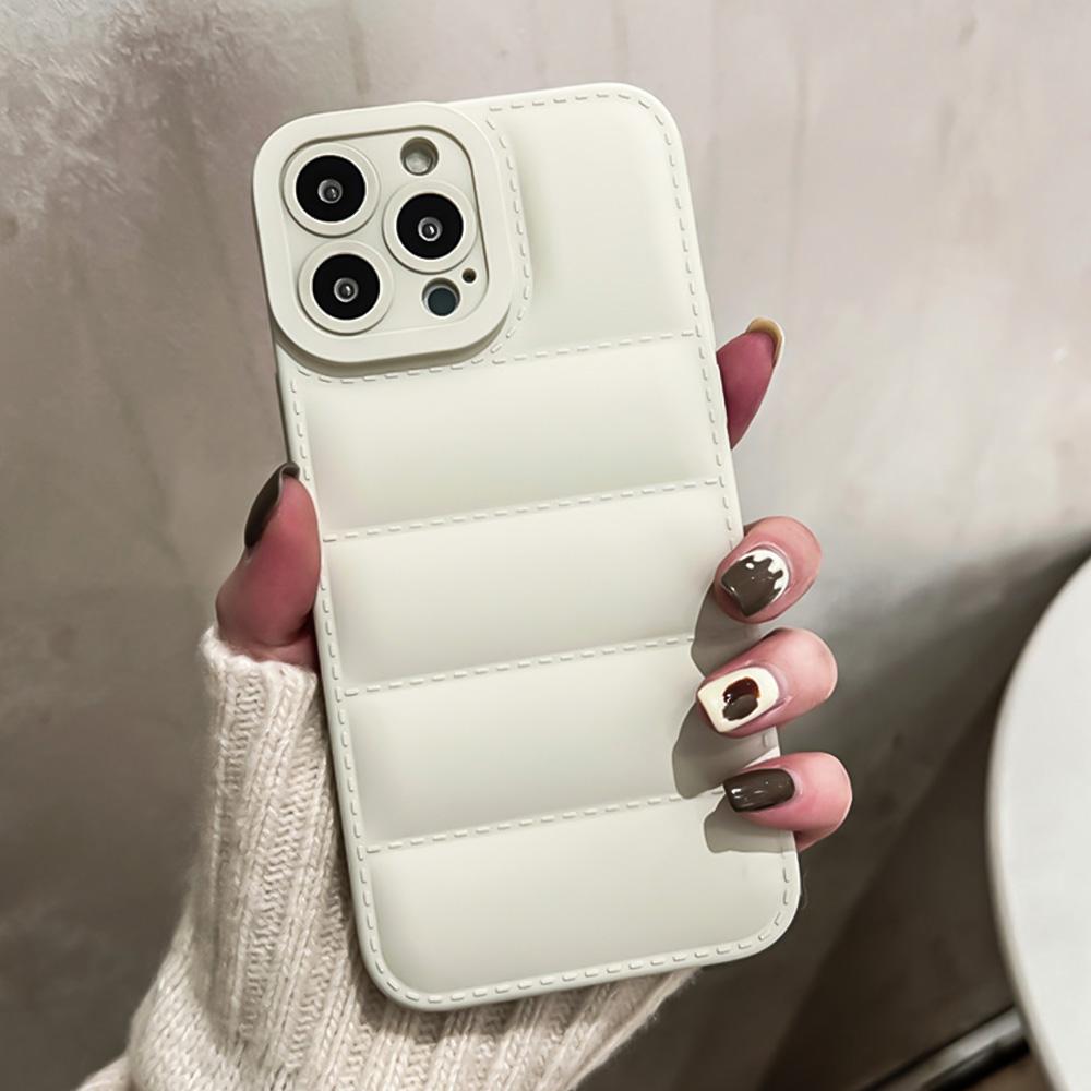 Dropshipping TPU Mobile Phone Case Down Jacket Design for iPhone 14 Pro Max 17 AIR