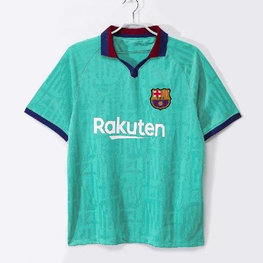 Popular retro Barcelona breathable jersey wholesale short-sleeved t-shirt men and women of the same football jersey can be approved on behalf of