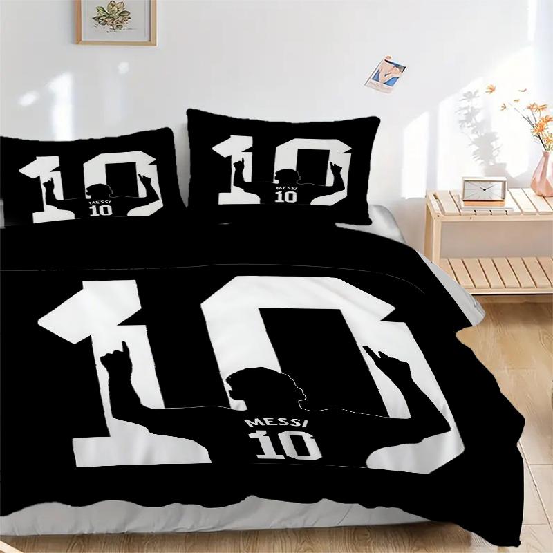 3Pcs Messi'S Number Ten Bedding Sets For All Sizes New 3D Printed Bed Cover Comforter Duvet Cover Pillowcase Bedroom Decoration