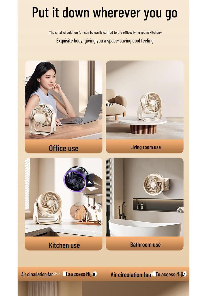 Silent USB Desktop Fan for Office & Students