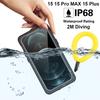 Водонепроницаемый чехол IP68 для iPhone 16 MAX 15 14 Pro 13 12 Mini 11 XS XR 8 7 14 Plus, чехол для дайвинга, плавания, активного отдыха, противоударный, броня