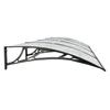 VidaXL Door Awning, Canopy Roof with Bars, Entrance Door Awning, Door Protection Against Rain and UV, Black 153600