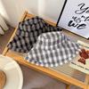 Новая черно-белая панама от солнца в клетку, женская, с чувством звезды, шляпа-ведро, повседневная, универсальная, с защитой от солнца, летняя