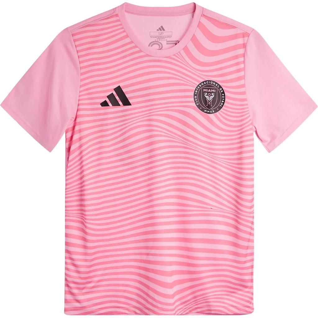 adidas Футболка с коротким рукавом и принтом логотипа, мужская, розовая JJ2590