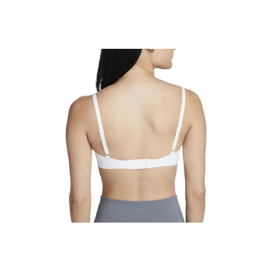 Nike Dri-FIT Alate Minimalist Низкоинтенсивная поддержка спортивный бюстгальтер женское нижнее белье белый DM0527-100
