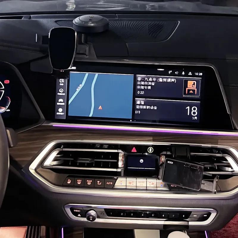 Для BMW X7 G07 Автомобильный держатель для телефона Крепление для мобильного телефона Беспроводная зарядка Гравитационное крепление Фиксированная база для экрана