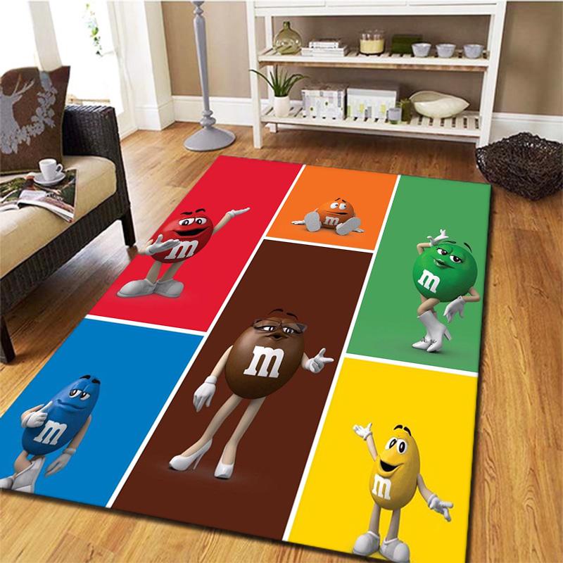 Ковер M&M's для гостиной, спальни, дома, украшение для дивана, детский игровой нескользящий коврик