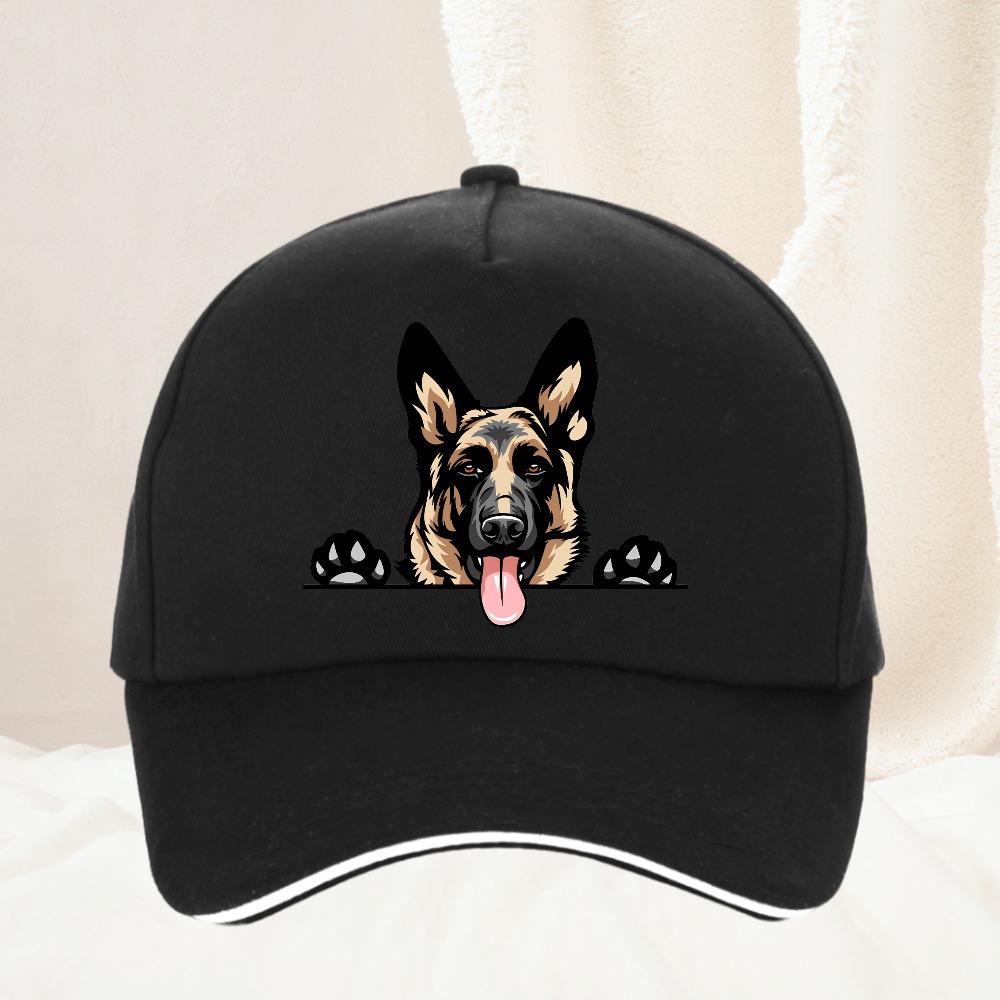 Улыбающийся GerUnisex Мультяшная шапка-бейсболка с овчаркой Весна и Лето Snapback Кепка Повседневная Уличная одежда Спортивная шапка
