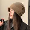 Hat Women's Big Head Circumference Baotou Hat Warm Ear Protector Knitted Wool Hat Versatile Stacking Hat