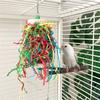 5Pieces Colorful Shredding Toy For Parrots Natural Chewing Set Interactive Foraging Bird Activity Mental Enrichment Toy