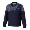 Breath Thermo Warmer Tennis and Baritone Size L Shirt, Water-Repellent Heat-Generating, 62MEC504, Unisex, Blue,