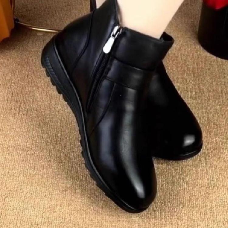 2025 туфли для мамы хлопковые туфли для среднего и пожилого возраста бархатные зимние теплые нескользящие полусапожки осень-зима женская обувь для среднего возраста бабушка ш