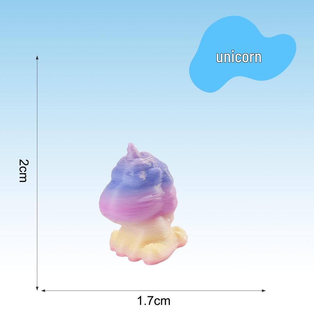 3D Printed Colorful Mini Animal Ornaments - Educational Toys for Children