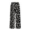 Women's Fashionable Floral Print Straight Leg Pocket Elastic Waist Casual Pants Pants