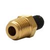 1/4 Inch NPT Brass Air Tank Fill Valve Solid Nickel Plated Brass Air Compressor Tank Fill Valve With Installed Core Plastic Cap