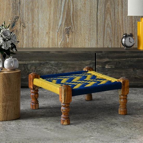 Sheesham Wooden Pidda Wooden Stool Small Charpai Chowki Pidda Mudda