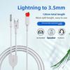 Lightning Type C To 35mm AUX Audio Charger Cable 2 In 1 Car Adapter for iPhone Android Music Play and Charge