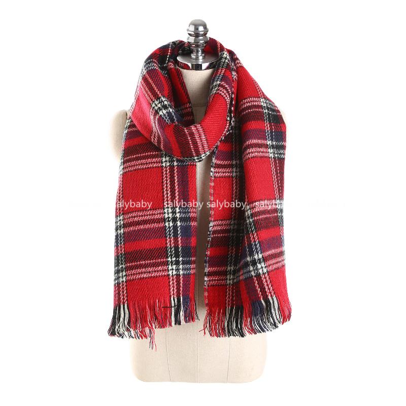 Korean Version Autumn and Winter Men's and Women's Thousand Bird Plaid Double-sided Scarf, Shawl, Scarf