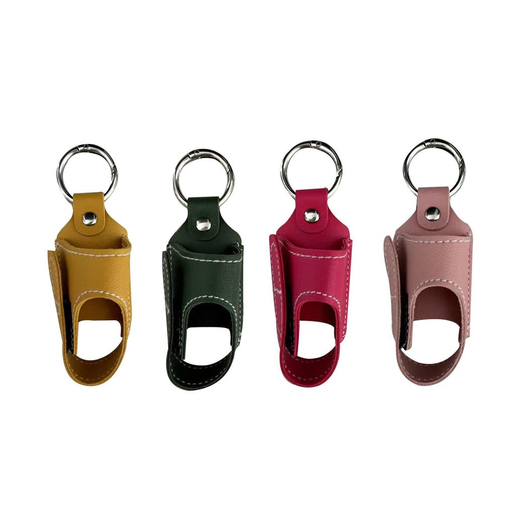 Compact PU Leather Inhaler Holder Keychain Sprayer Sleeve Accessory for Travel School Hiking and Everyday Convenience