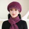 Зимние шапки для женщин, мам, пожилых людей среднего возраста, шерстяные шапки для езды на велосипеде, мягкие, толстые, теплые вязаные шапки