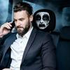 2Pcs Black Car Headrest Cover Scary Face Printing Car Headrest Protector Car Seat Cover  Halloween