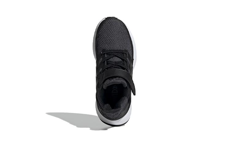 adidas Беговые кроссовки для детей Run Wide EL, нескользящие, низкие, черные с белым, для возраста 3-7 лет, EH0267
