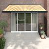 VidaXL Retractable Awning Yellow and White 3x2.5 M Fabric and Aluminum, Awning, Patio Awning, Outdoor Awning, Awning of 3154556