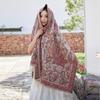 Новый женский шарф из искусственного кашемира в этническом стиле, винтажный зимний темперамент, двусторонний теплый шарф для шеи с кисточками, шаль, накидка