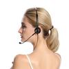 Call Center Headset H1000 RJ9 Crystal Head Earhook Cordless Phone Headset Noise Cancelling Rear-Mount Headphones with Mic for Phone Calls (No Adapter)