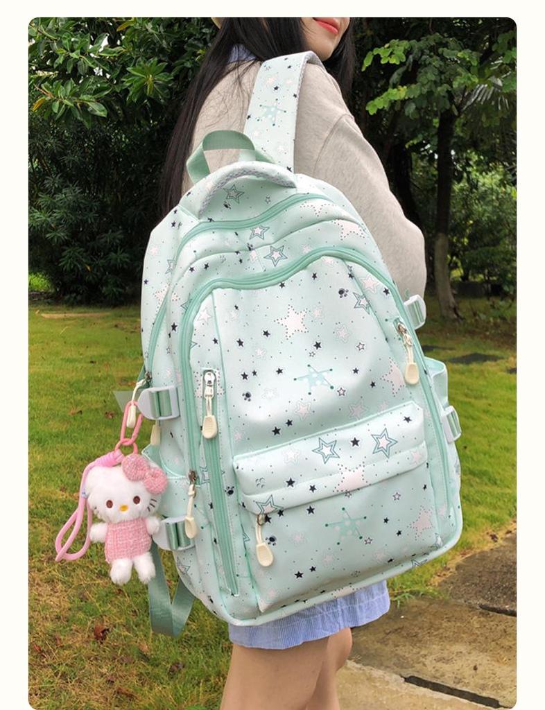 Рюкзак в японском и корейском стиле для девочек-подростков – Модный дизайн со звездой, Идеально подходит для школы и прогулок