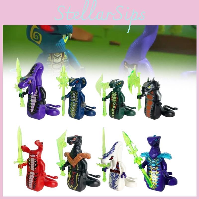 Конструктор Змея Ниндзяго с оружием Обучающая модель Детские подарки на день рождения