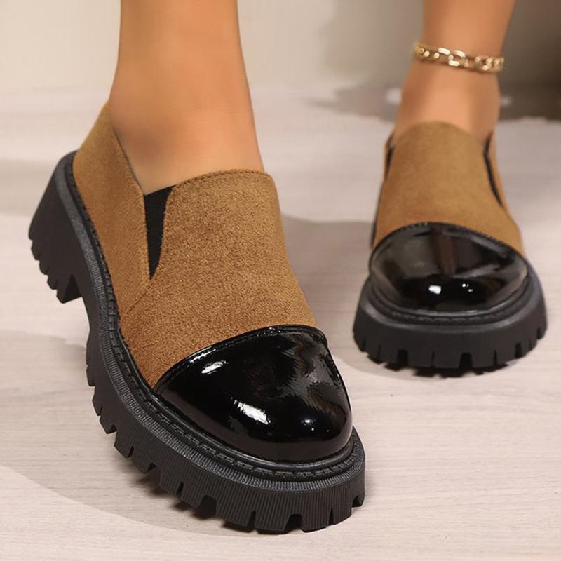 Модные универсальные ретро лоферы с леопардовым принтом, женские туфли, весна-осень, из искусственной замши, на платформе, на среднем каблуке, женские туфли-лодочки, круглый носок, повседневная обувь Mejur