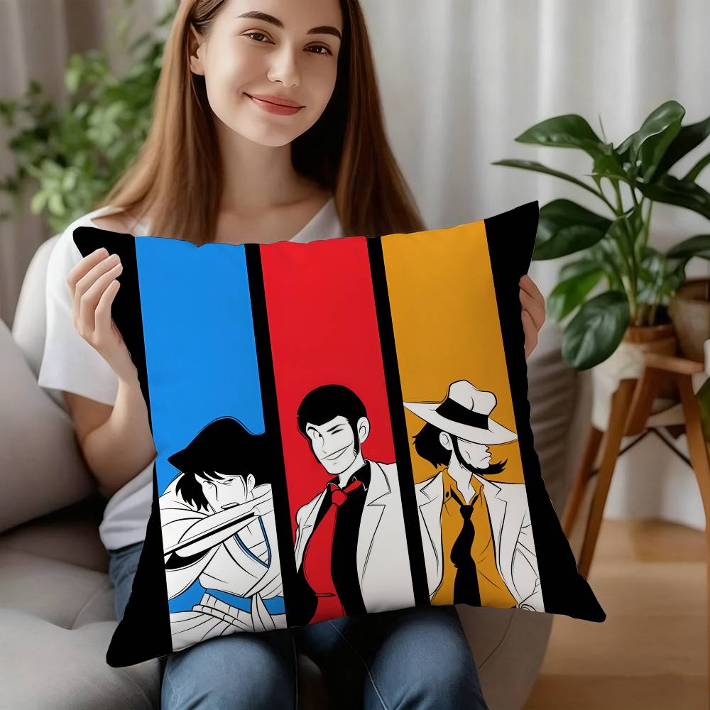 A-Arsene Lupin The Third Pillow Case Sofa Decorative Home Double-sided Printing Short Plush Cushion Pillow Cover Holiday Gift