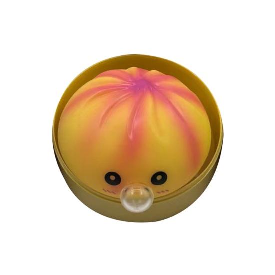 Мультяшная игрушка-пельмень для выдувания мыльных пузырей, паровой пирожок, сенсорная пищалка, фиджет-игрушка, средство для снятия стресса, инструмент для упражнений рук, релаксации
